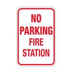 No Parking Fire Station Sign 12x18